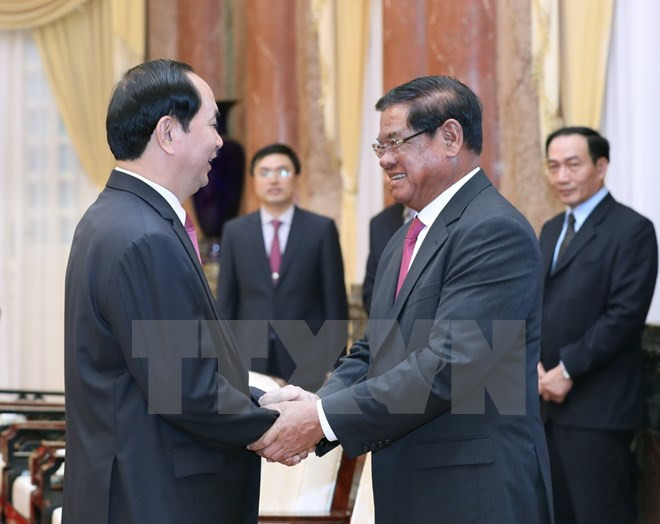 President lauds Vietnam-Cambodia security ties ảnh 1 President lauds Vietnam-Cambodia security ties ảnh 1