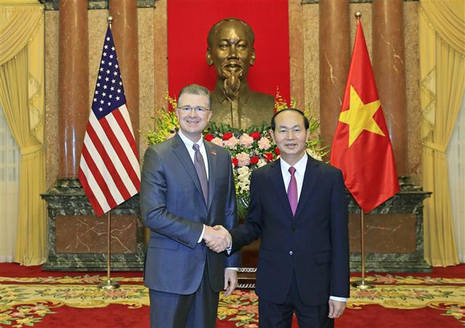 President Tran Dai Quang welcomes newly-accredited ambassadors ảnh 1