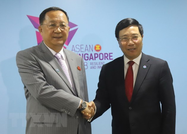 Vietnamese Foreign Minister meets with DPRK counterpart ảnh 1 Vietnamese Foreign Minister meets with DPRK counterpart ảnh 1