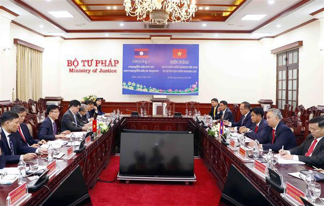 Vietnamese, Lao justice ministries working to raise cooperation efficiency ảnh 1 Vietnamese, Lao justice ministries working to raise cooperation efficiency ảnh 1
