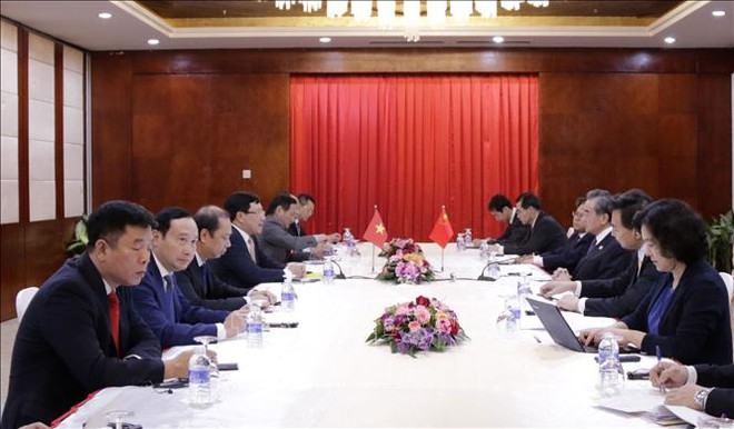 Deputy PM, FM meets with Chinese, Lao foreign ministers ảnh 1