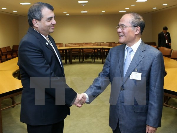 NA leader busy with bilateral meetings in New York ảnh 1