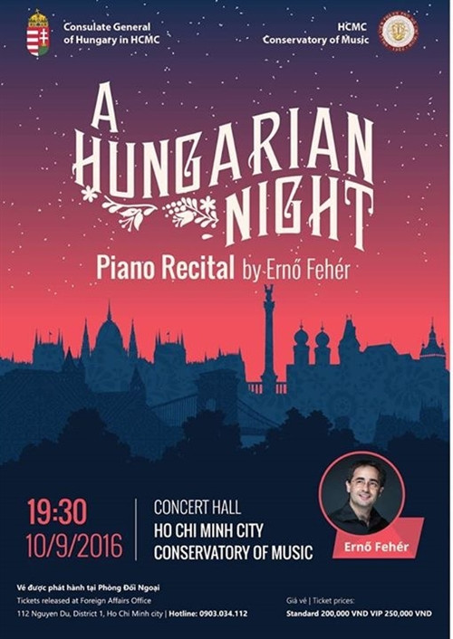 Hungarian pianist to perform at HCM City Conservatory ảnh 1