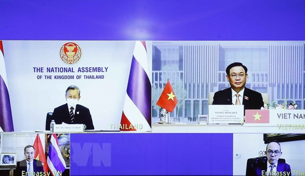 Vietnamese, Thai top legislators hold online talks ảnh 2