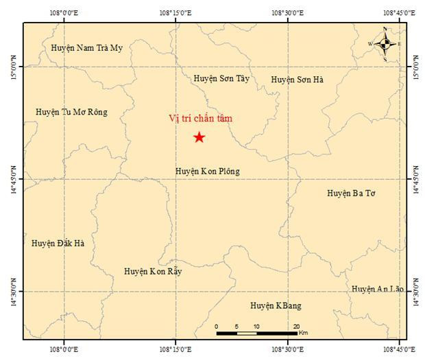 Four consecutive quakes hit Kon Tum district ảnh 1 Four consecutive quakes hit Kon Tum district ảnh 1