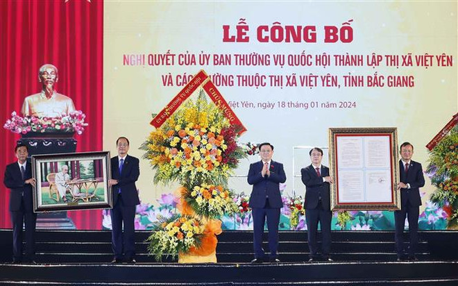 NA Chairman attends ceremony announcing establishment of Viet Yen township ảnh 1 NA Chairman attends ceremony announcing establishment of Viet Yen township ảnh 1