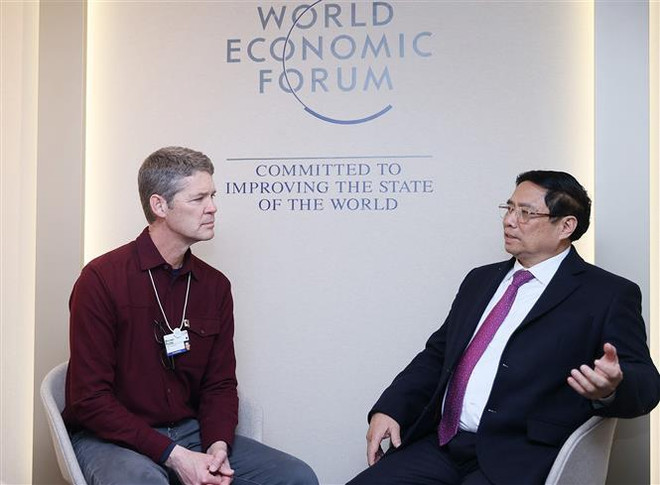 PM receives leaders of world leading businesses in Davos ảnh 2 PM receives leaders of world leading businesses in Davos ảnh 2