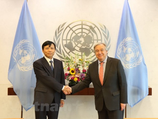 New Vietnamese Ambassador to UN presents credentials ảnh 1