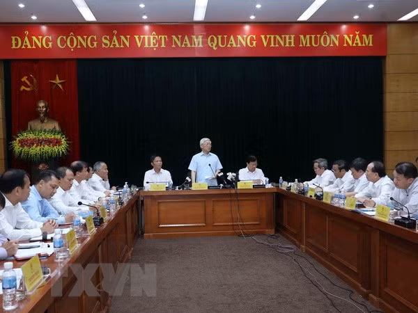 Party chief hails industry-trade sector as economic spearhead ảnh 1