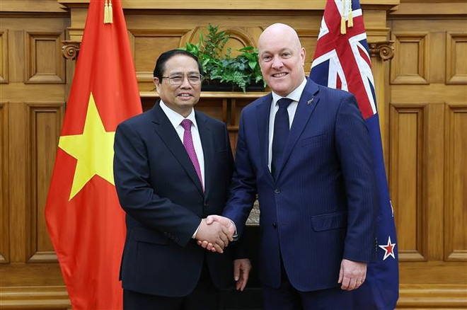 Vietnamese, New Zealand PMs outline major orientations for stronger ties ảnh 1