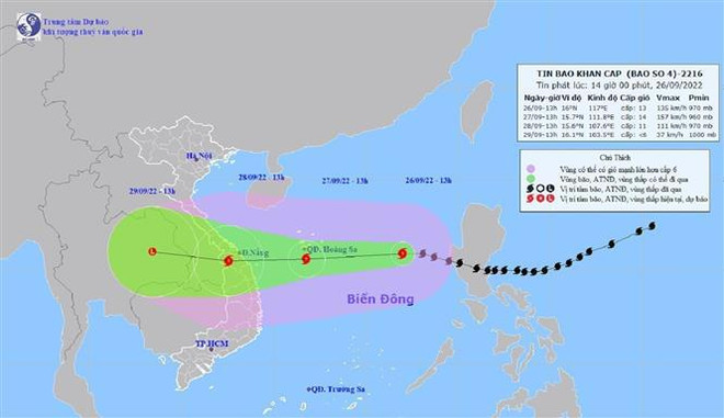 Typhoon Noru to affect Vietnam’s mainland on late September 27 ảnh 1 Typhoon Noru to affect Vietnam’s mainland on late September 27 ảnh 1