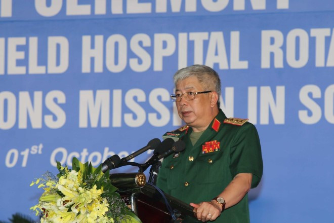 Send-off ceremony for peacekeeping field hospital staffers ảnh 2