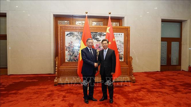 Public security minister To Lam meets Chinese officials in China ảnh 1 Public security minister To Lam meets Chinese officials in China ảnh 1