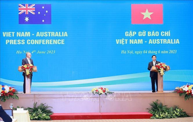 Vietnamese, Australian PMs announce talks outcomes ảnh 2 Vietnamese, Australian PMs announce talks outcomes ảnh 2