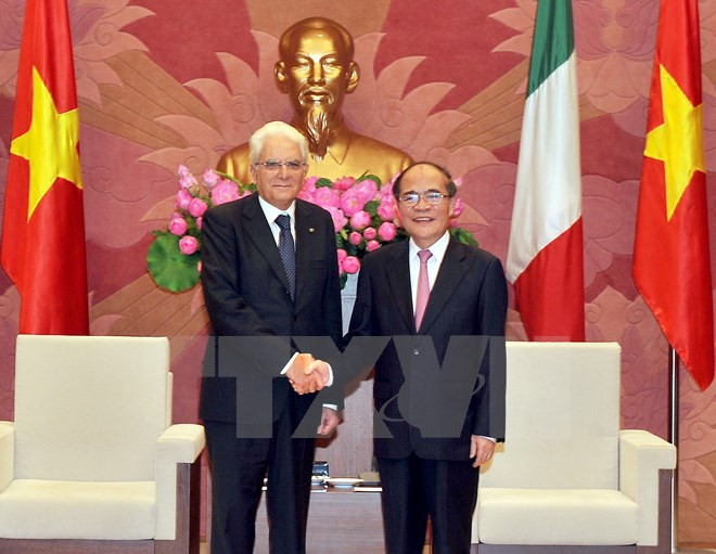Vietnam’s legislative leader meets Italian President ảnh 1