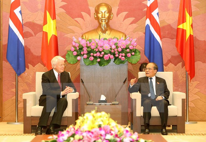 National Assembly Chairman welcomes Icelandic President ảnh 1 National Assembly Chairman welcomes Icelandic President ảnh 1
