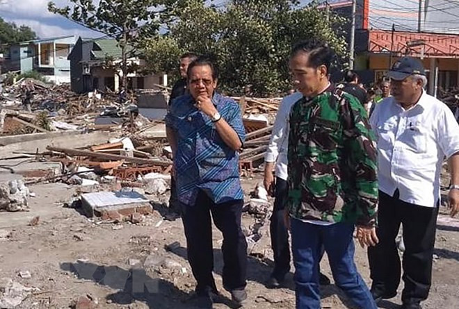 Indonesian President visits quake-hit Palu city ảnh 1