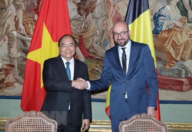 PMs hold talks on progress of Vietnam-Belgium relations ảnh 1