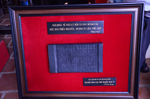 Quang Ngai receives Nguyen Dynasty’s woodblock ảnh 1 Quang Ngai receives Nguyen Dynasty’s woodblock ảnh 1