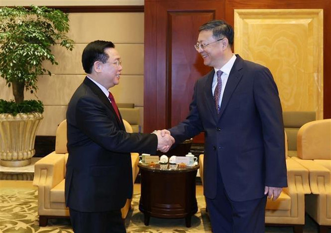 Top legislator receives Shanghai Party chief ảnh 1 Top legislator receives Shanghai Party chief ảnh 1