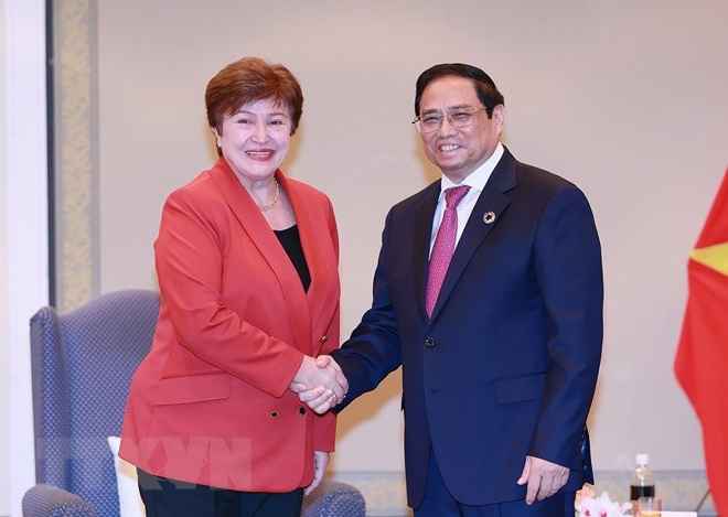  PM receives IMF Managing Director, OECD Secretary-General ảnh 1