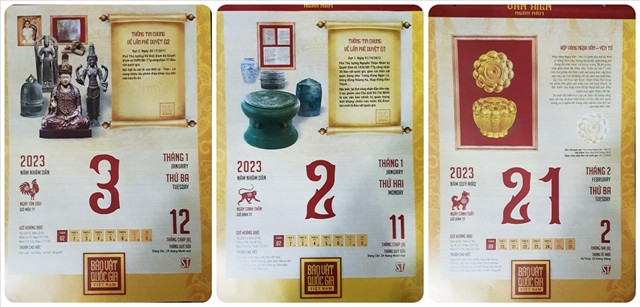 New Year calendar honours Vietnam's national treasures ảnh 1 New Year calendar honours Vietnam's national treasures ảnh 1