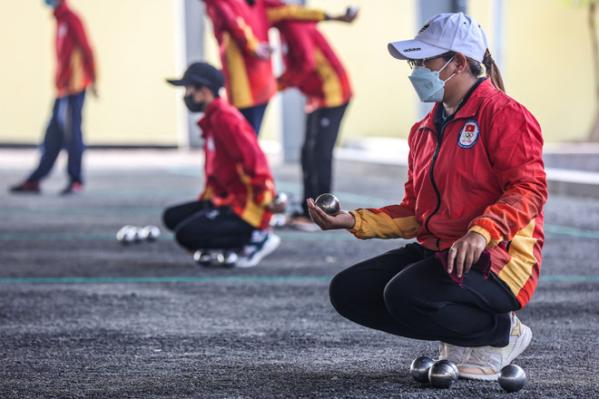 Vietnamese petanque team aims for at least one gold medal at 31st SEA Games ảnh 1