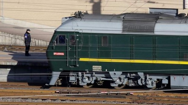 DPRK Chairman’s train arrives in China en route to Vietnam ảnh 1
