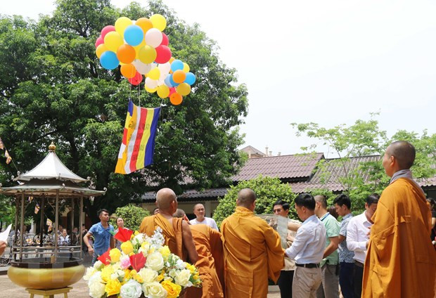 Vietnamese in Laos celebrate the Buddha’s 2563rd birthday ảnh 1 Vietnamese in Laos celebrate the Buddha’s 2563rd birthday ảnh 1