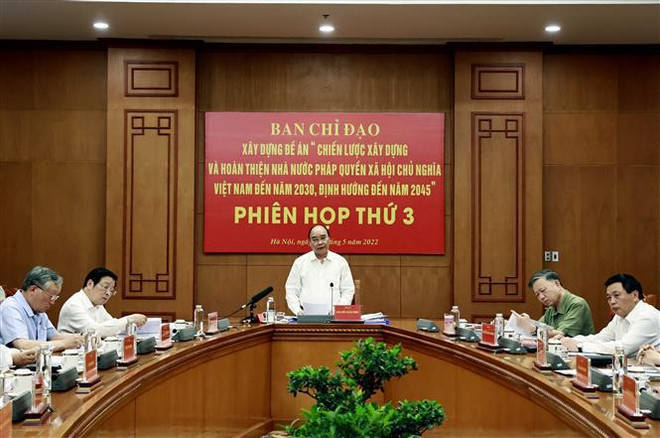 President chairs session of steering committee on law-governed socialist state building project ảnh 1 President chairs session of steering committee on law-governed socialist state building project ảnh 1