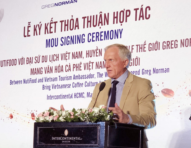 Golf legend, NutiFood ink deal to popularise Vietnamese coffee ảnh 1