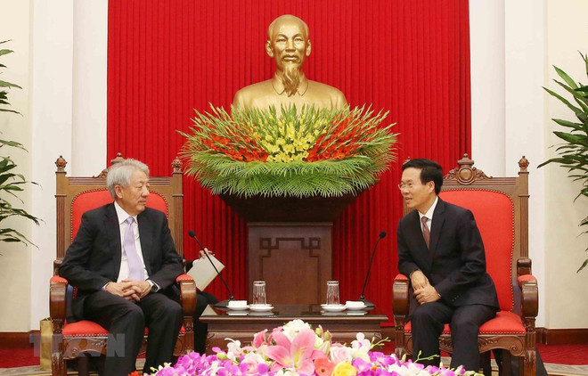 Party official welcomes Singaporean Deputy PM ảnh 1