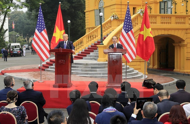 Vietnamese, US Presidents chair press conference ảnh 1 Vietnamese, US Presidents chair press conference ảnh 1