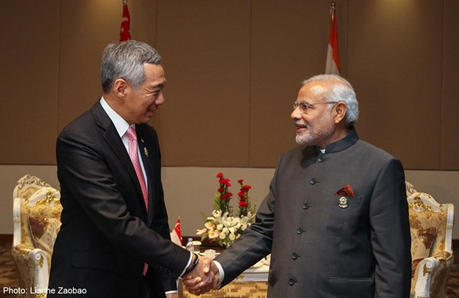 Indian PM visits Singapore to boost ties ảnh 1
