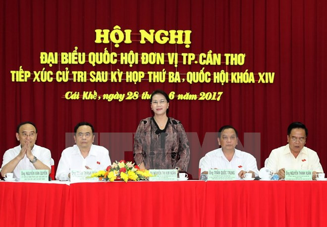 NA Chairwoman meets Can Tho voters ảnh 1 NA Chairwoman meets Can Tho voters ảnh 1