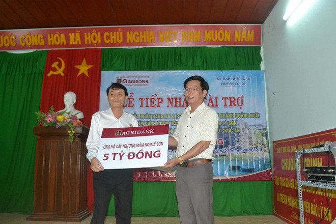 Agribank helps Ly Son district build national-standard kindergarten ảnh 1 Agribank helps Ly Son district build national-standard kindergarten ảnh 1