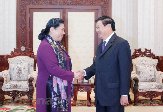 Lao leaders host Vietnamese National Assembly delegation ảnh 2 Lao leaders host Vietnamese National Assembly delegation ảnh 2