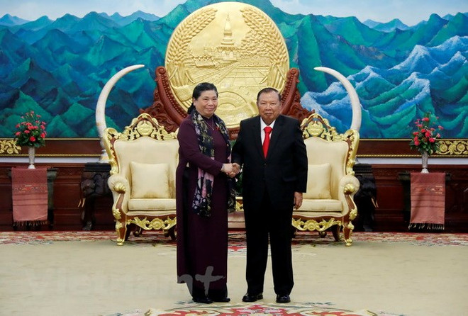 Lao leaders host Vietnamese National Assembly delegation ảnh 1 Lao leaders host Vietnamese National Assembly delegation ảnh 1