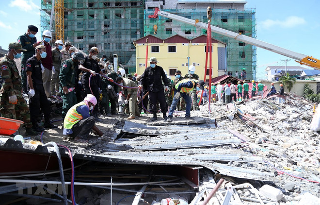 Cambodia arrests four suspects in building collapse ảnh 1