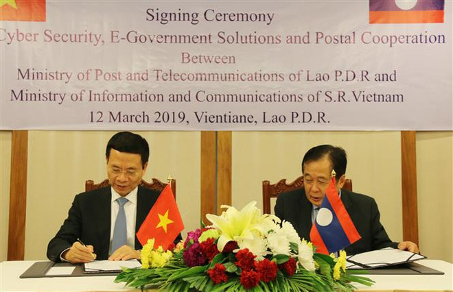 Lao officials appreciate Vietnam-Laos cooperation in information-communication ảnh 1