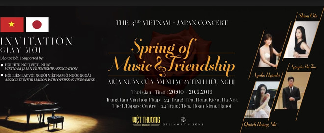 Vietnam-Japan Friendship Concert to take place in Hanoi ảnh 1 Vietnam-Japan Friendship Concert to take place in Hanoi ảnh 1