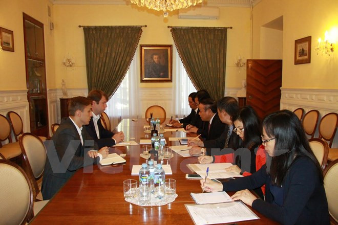 Party commission delegation visits Russia ảnh 1