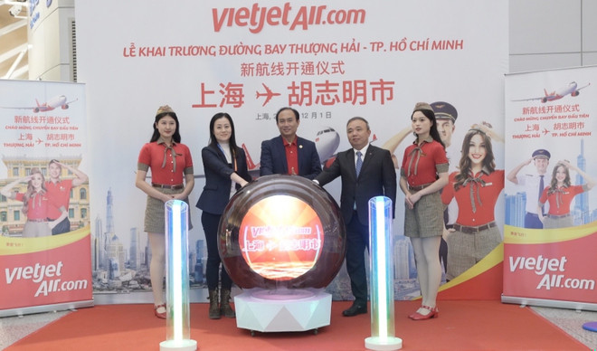 Vietjet inaugurates Ho Chi Minh City-Shanghai route ảnh 1 Vietjet inaugurates Ho Chi Minh City-Shanghai route ảnh 1