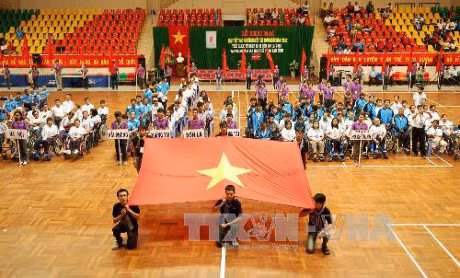  Over 1,000 athletes, coaches competes in 18th National Para Games ảnh 1
