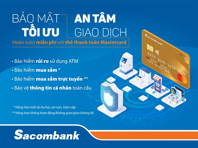 Sacombank Mastercard cards get more protection features ảnh 1