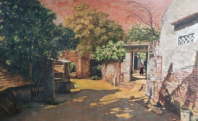 Exhibition features 50 art works on Hanoi’s ancient village ảnh 1