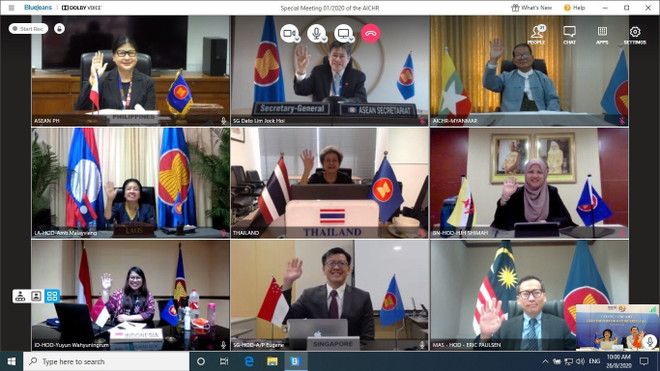 ASEAN Inter-Governmental Commission on Human Rights meets online ảnh 1 ASEAN Inter-Governmental Commission on Human Rights meets online ảnh 1