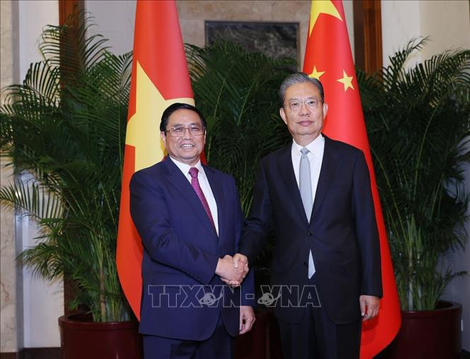 Prime Minister meets top Chinese legislator in Beijing ảnh 1 Prime Minister meets top Chinese legislator in Beijing ảnh 1