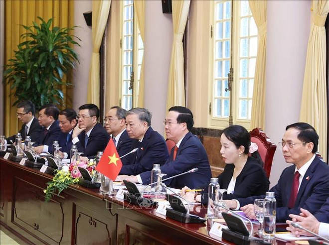 Vietnamese, RoK Presidents hold talks ảnh 2 Vietnamese, RoK Presidents hold talks ảnh 2