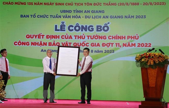 Oc Eo culture's statue in An Giang recognised as national treasure ảnh 1 Oc Eo culture's statue in An Giang recognised as national treasure ảnh 1
